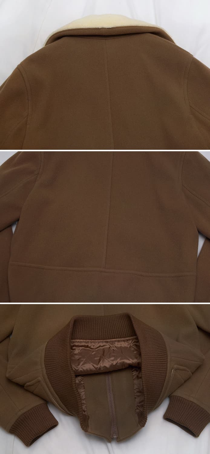 아페쎄 (a.p.c) 브론즈 시어링 집업 봄버 울자켓 (M / 100) 상품이미지5