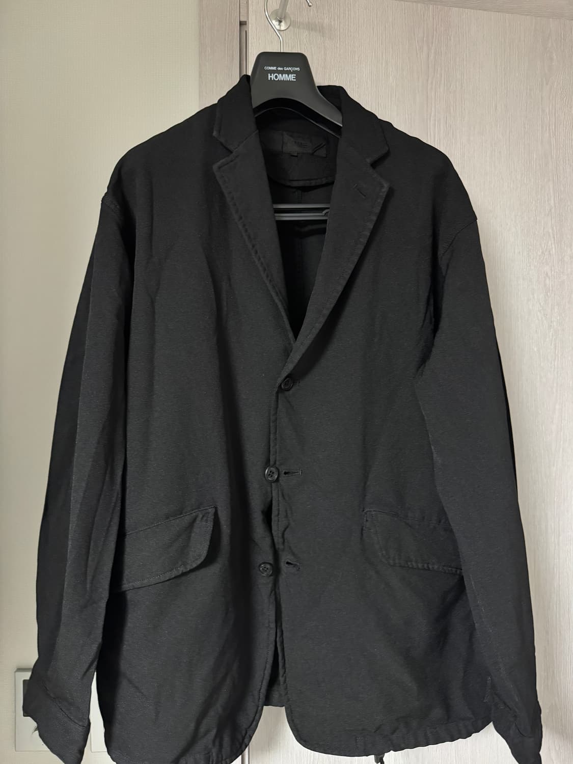 꼼데가르송옴므 수축폴리 셋업(자켓m,바지s)일괄 상품이미지1