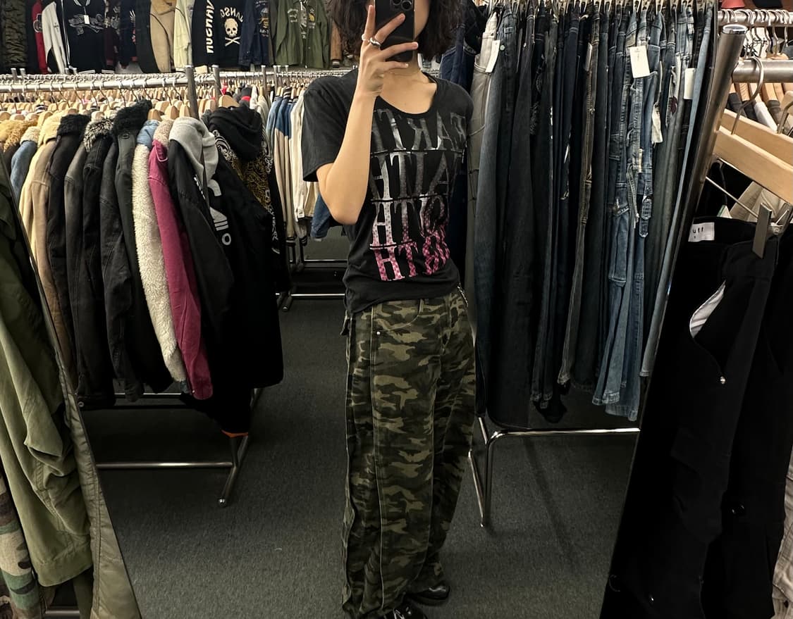 L)PPFM 빈티지 프린팅 여성 반팔티 상품이미지2