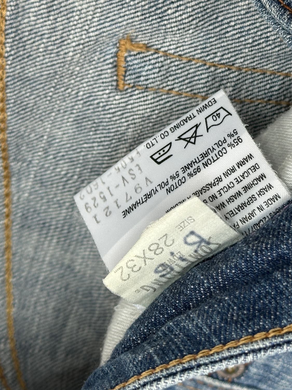 ⭐️SOMETHIN6 에드윈 중청 y2k 빈티지 워싱 부츠컷 데님⭐️ 상품이미지8