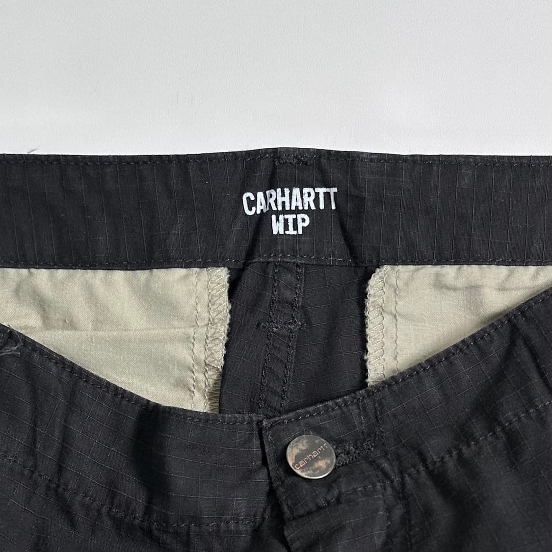 칼하트 블랙 립스탑 카고 팬츠 상품이미지6