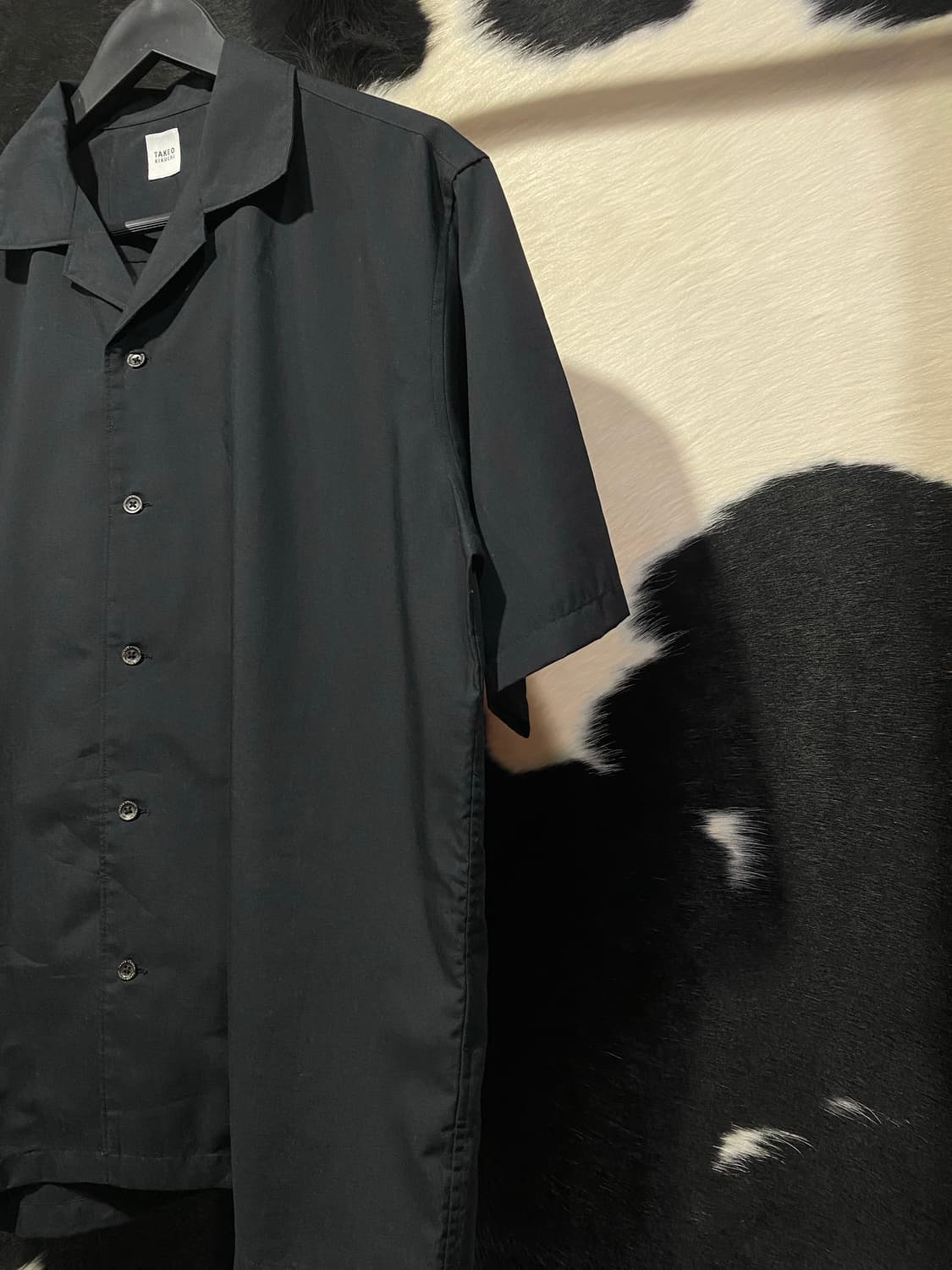 Takeo kikuchi 베이직 사이드 플리츠 반팔 셔츠 상품이미지3