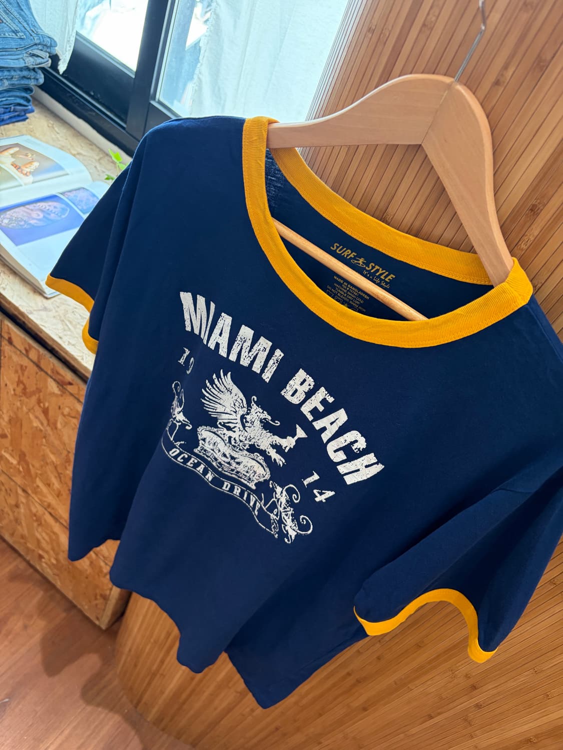 Surf Style Ringer T-shirt 상품이미지3