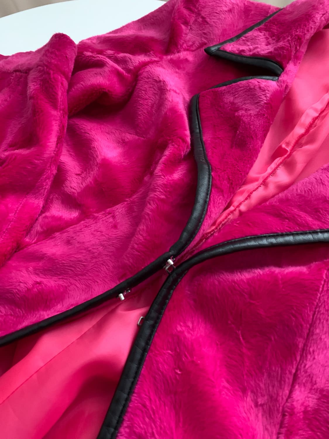 핑크 퍼 블레이저 스커트 셋업 90/25  상품이미지9