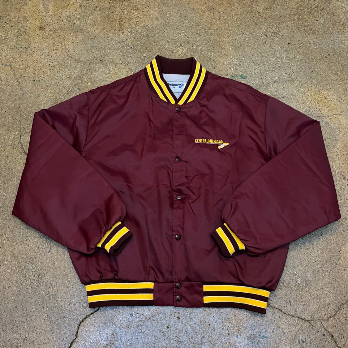 레어 90s Made in USA 스윙스터 미시건 사틴 자켓 패딩자켓 상품이미지4