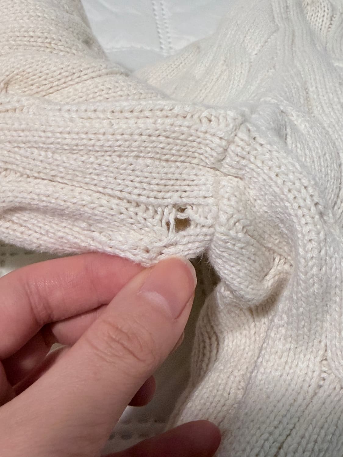 폴로 아이보리 니트 상품이미지5