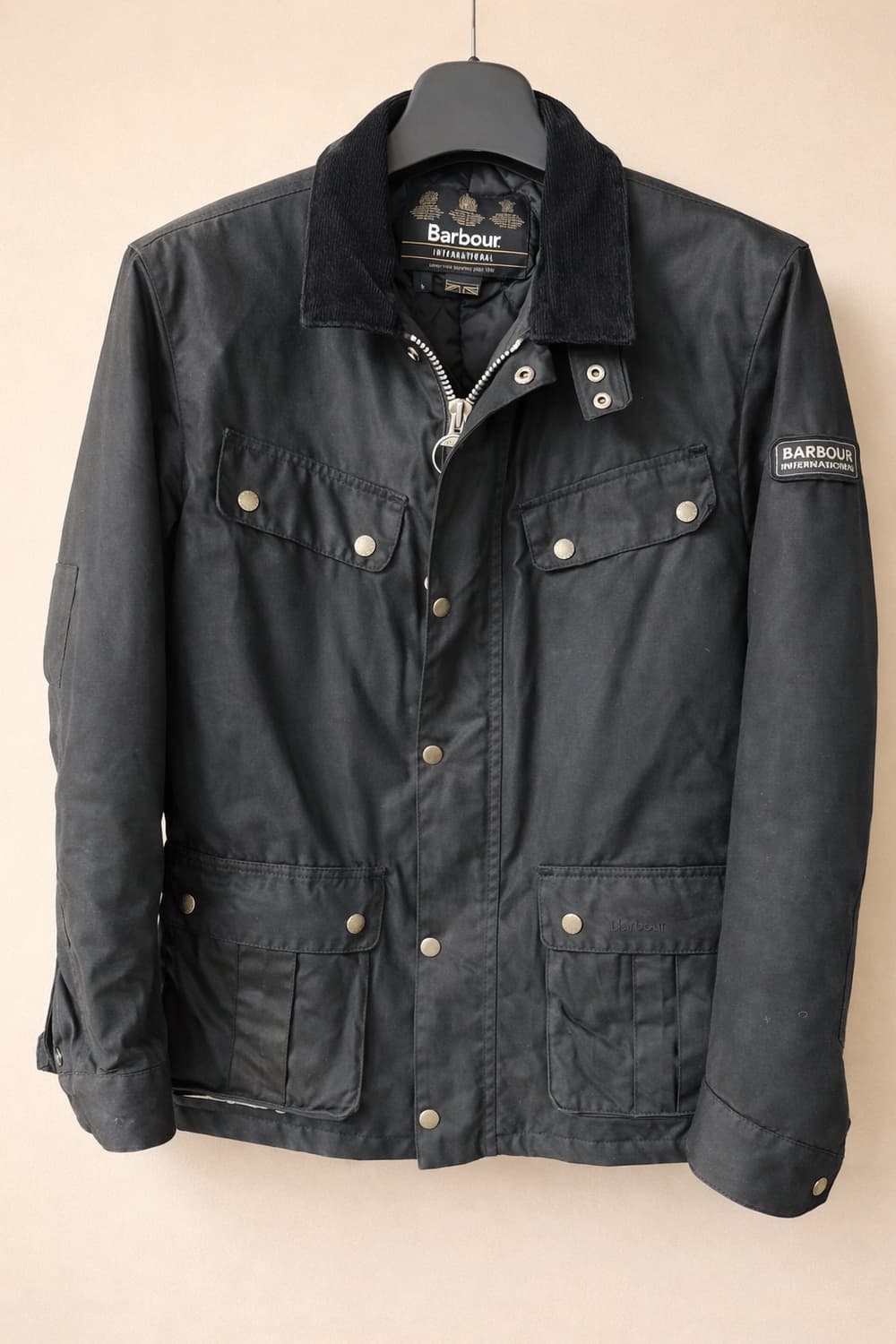 바버 인터내셔널 듀크 왁스 자켓 블랙 L 상품이미지1