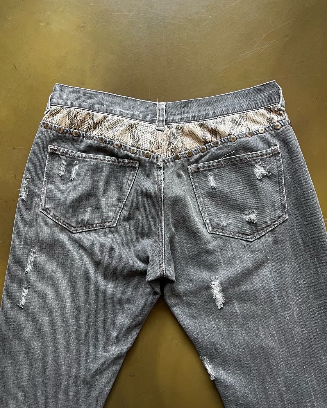 Jpn Vintage Python Docking Flare Jeans 상품이미지9