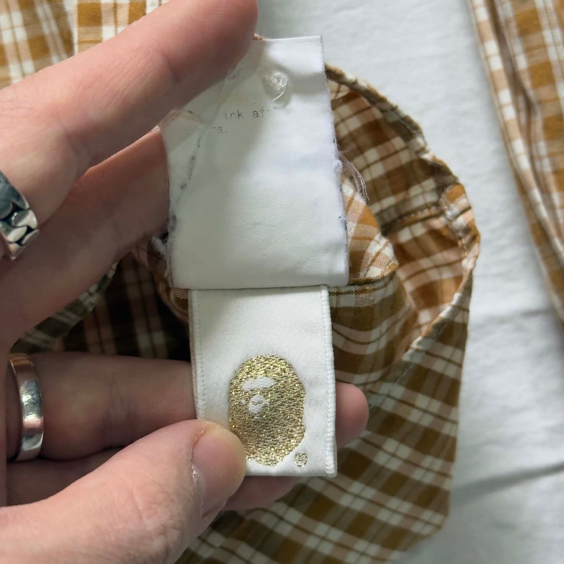 베이프 깅엄 체크 긴팔 셔츠 상품이미지7