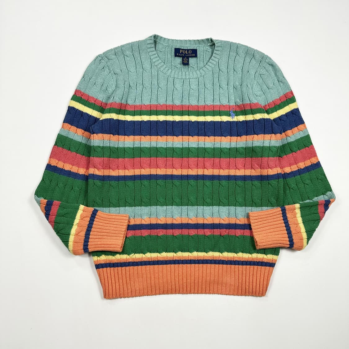 폴로 랄프로렌 포니 키즈 스트라이프 니트 (실측 S 여성추천) 상품이미지2