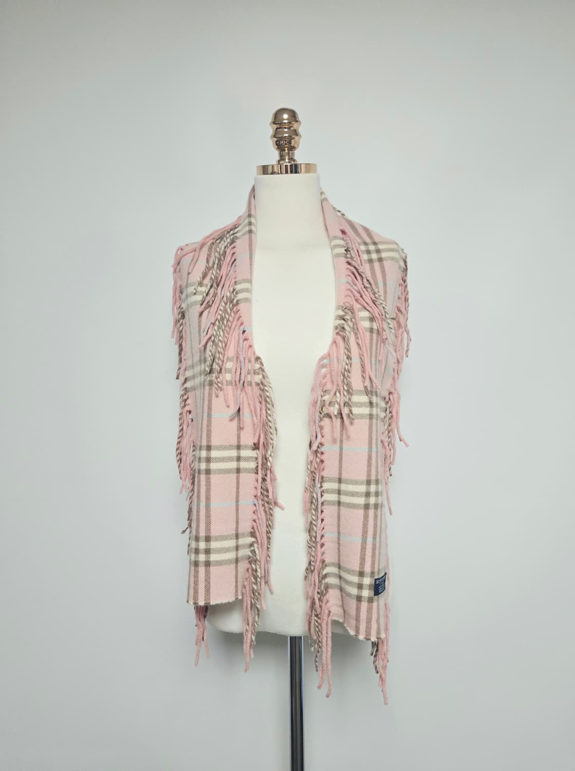 버버리 핑크 희귀템 캐시미어100 머플러 목도리 숄 상품이미지3