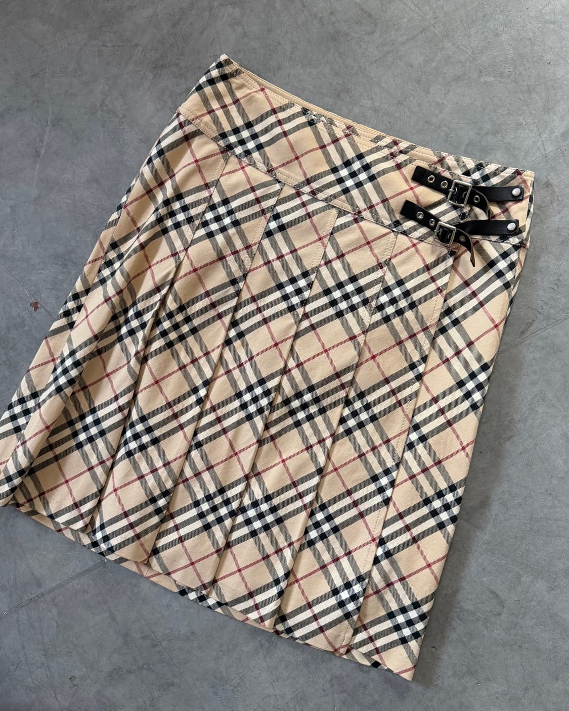 Burberry 버버리 블루라벨 노바체크 벨티드 플리츠 스커트 상품이미지5