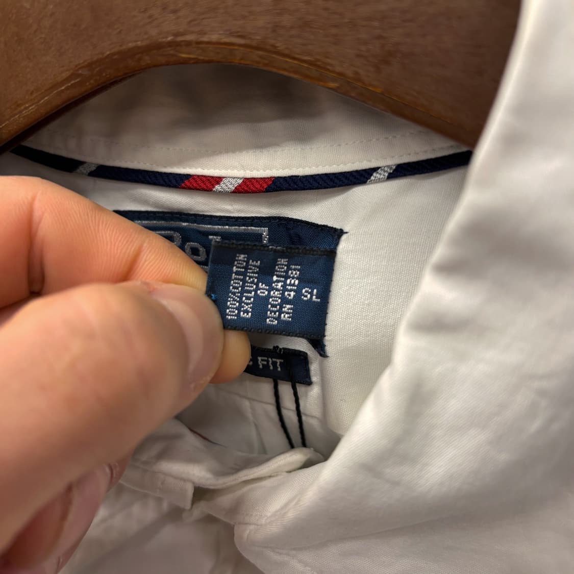 90s 폴로 랄프로렌 골프클럽 크레스트 화이트 코튼셔츠 N440 상품이미지9