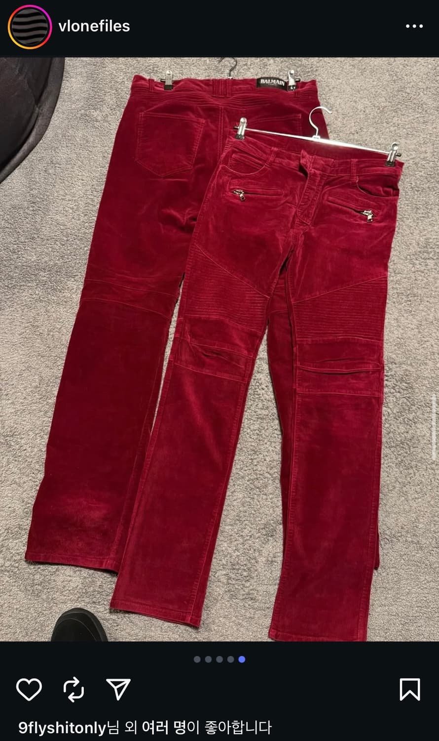 발망 아카이브 데카르넹 코듀로이 바이커진 33size 상품이미지4