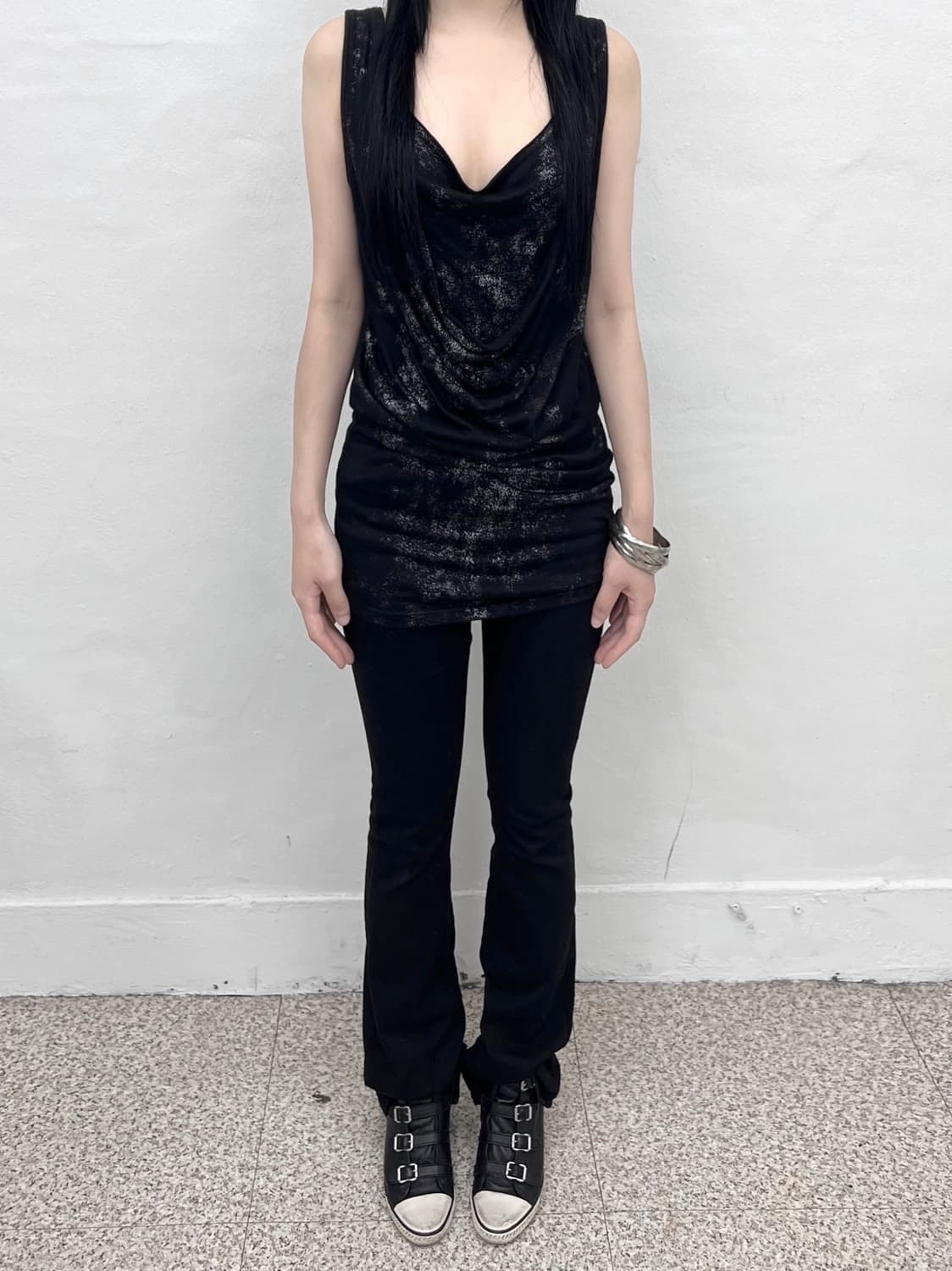 Midas crack washed double drape sleevele 상품이미지1