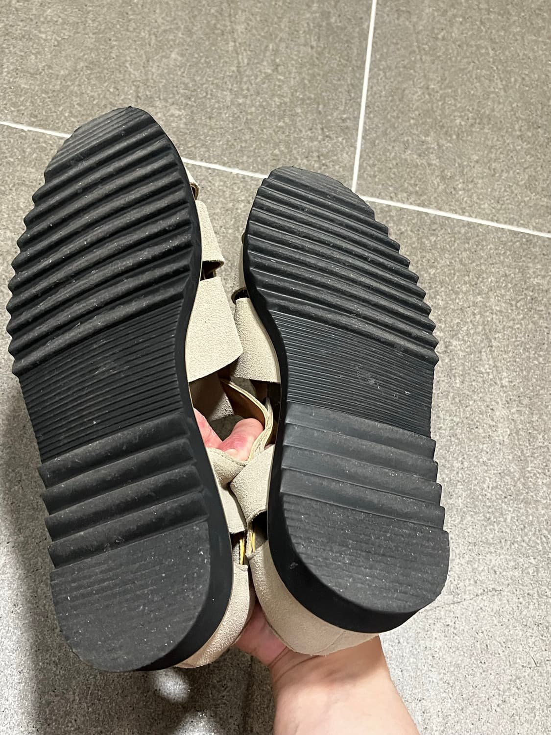 뉴치프시크 레더 매쉬 샌들 상품이미지5