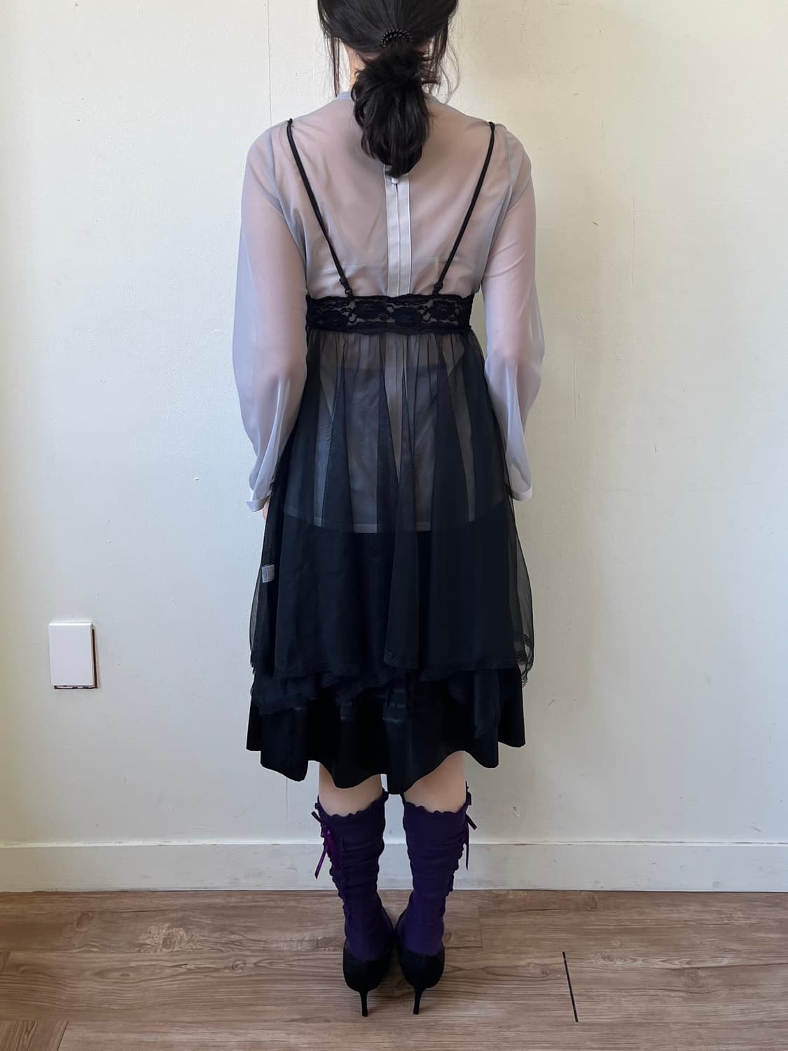 Japan vtg 시스루 트랙 탑 상품이미지9