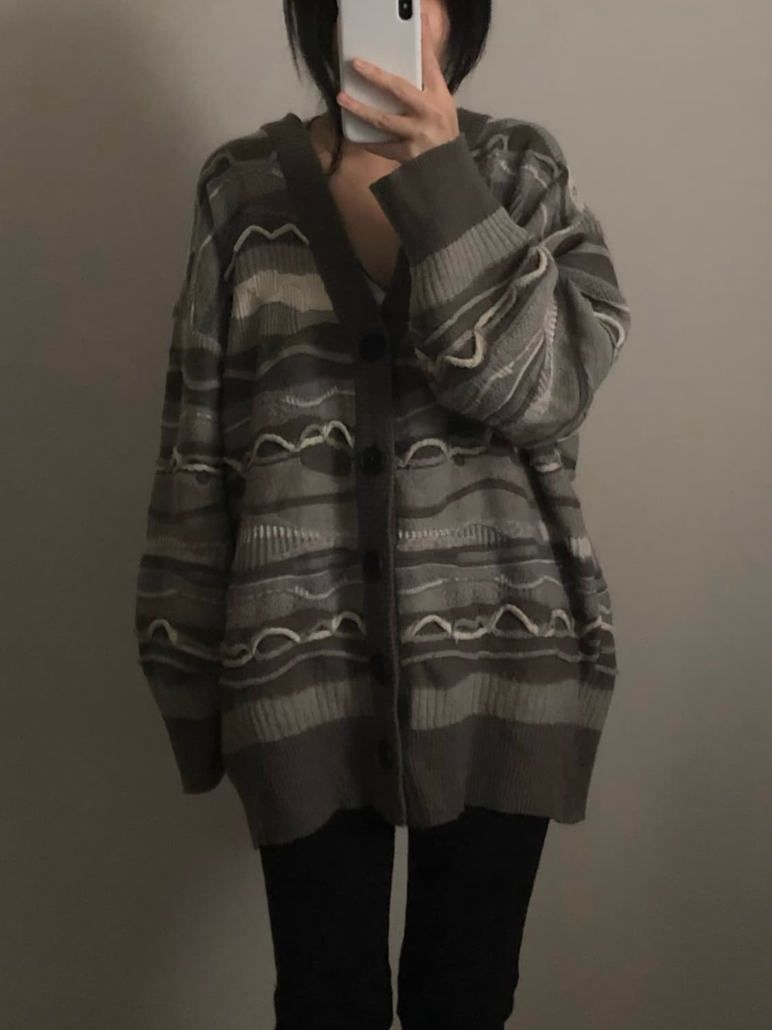 어텐션로우 케이블 가디건 상품이미지2