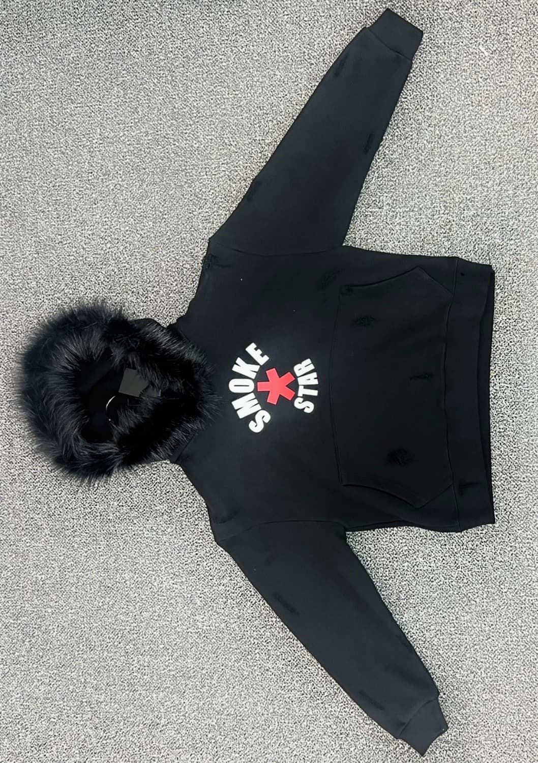 디스트로이드 퍼 크림슨 후디 (BLACK) 상품이미지1