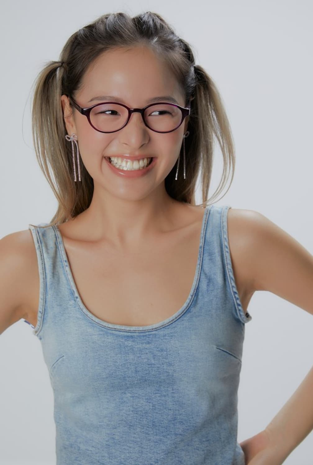 CANDY STONE LONG BOW EARRING 라일락 상품이미지3