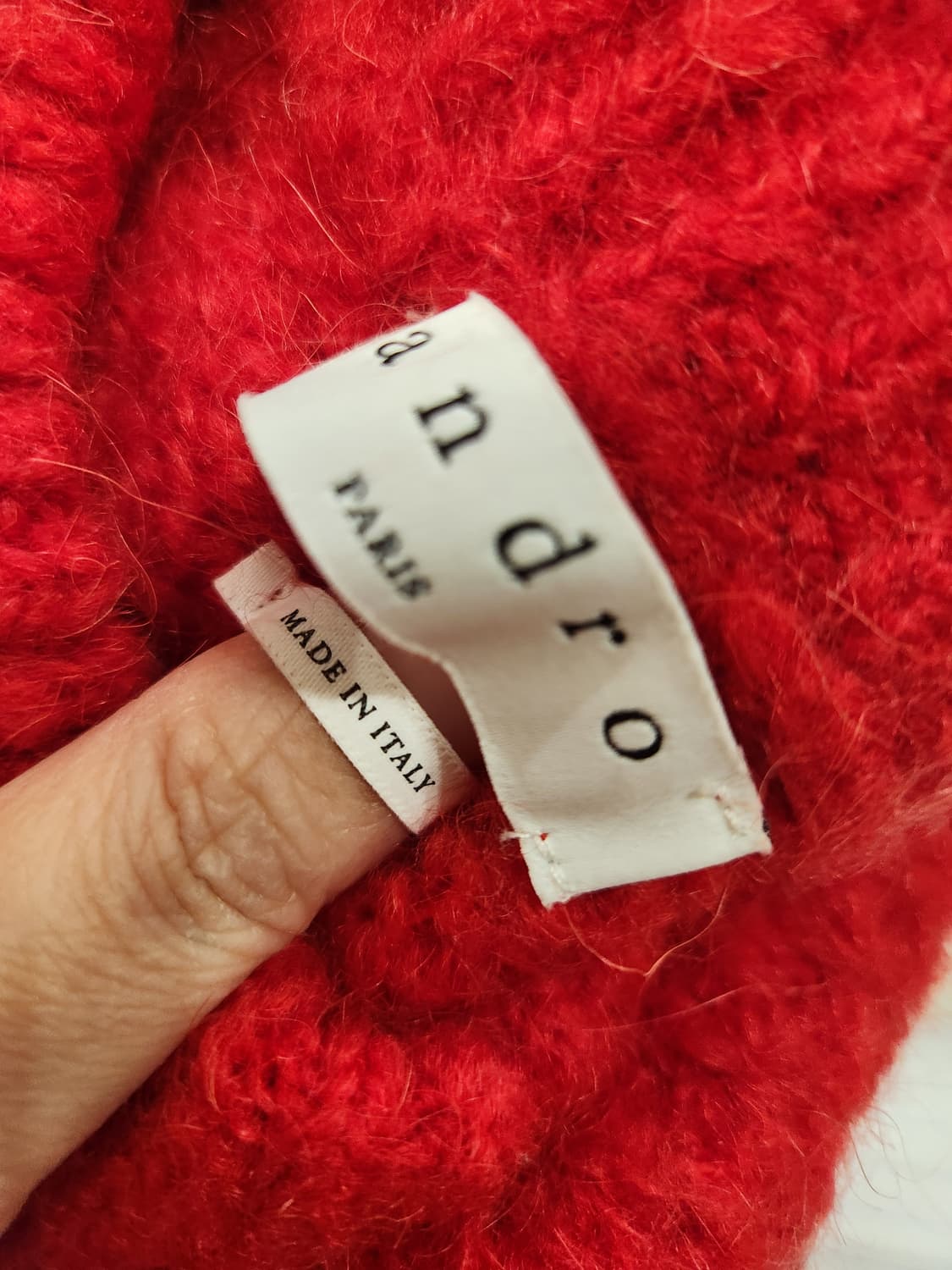 산드로 Sandro 모헤어니트스웨터 레드 상품이미지8