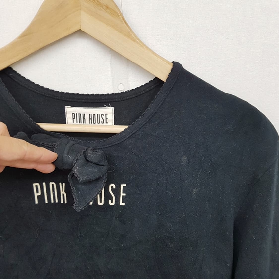 PINK HOUSE 핑크하우스 극세사 원피스 블랙 상품이미지2