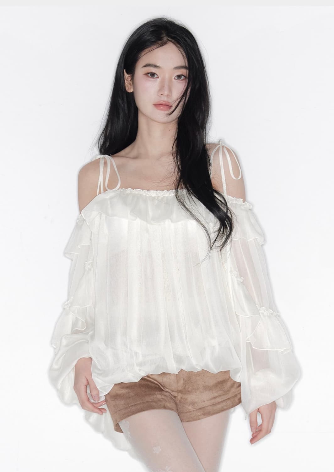 더티스 BLOOMING CHIFFON FRILL OFF SHOULDER 상품이미지1