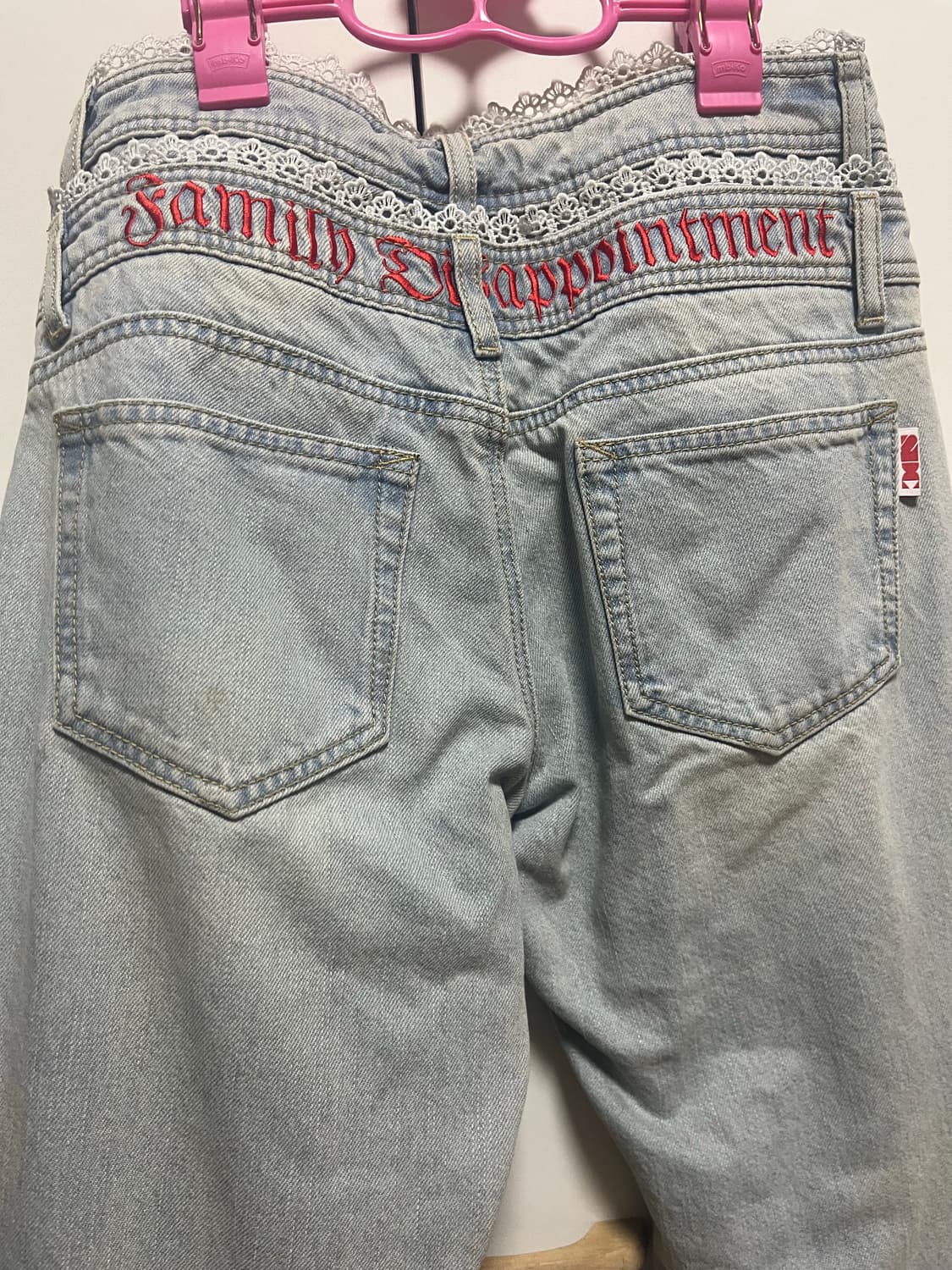 스컬프터Double waist boots cut denim Ice바지 상품이미지6