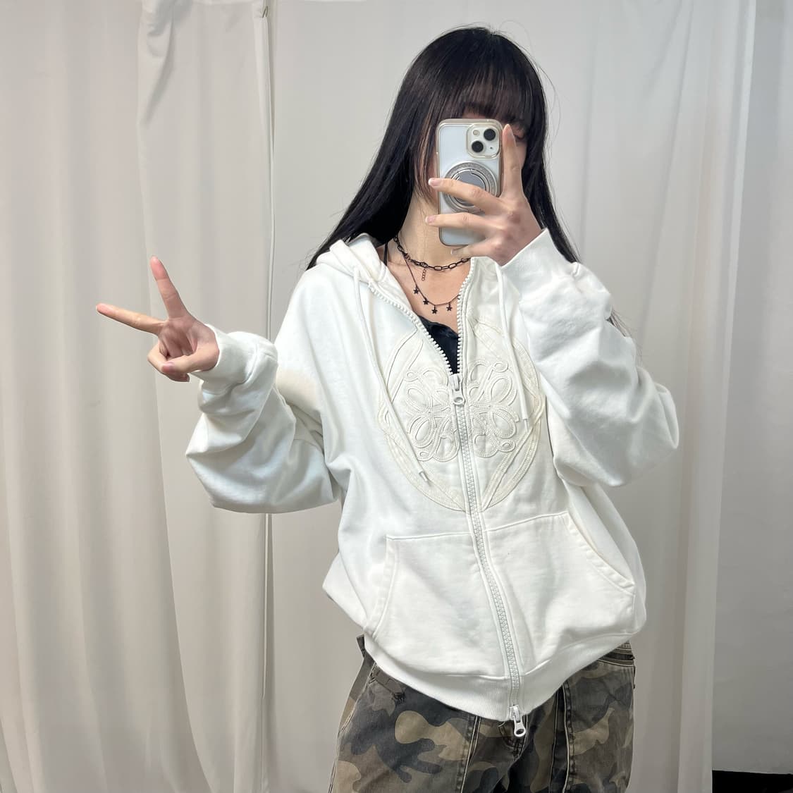 Bad Blood Leather Patch Hood Zipup 상품이미지2