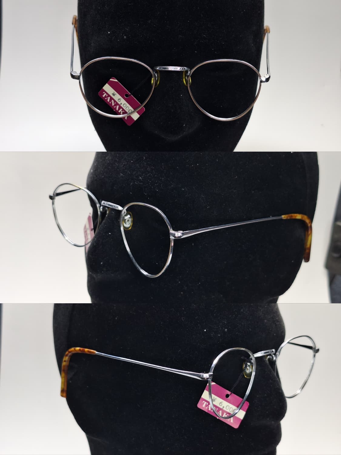 80s 일본제 빈티지 데드스톡 미사용/역삼각형 판토형 안경테 클래식 상품이미지2