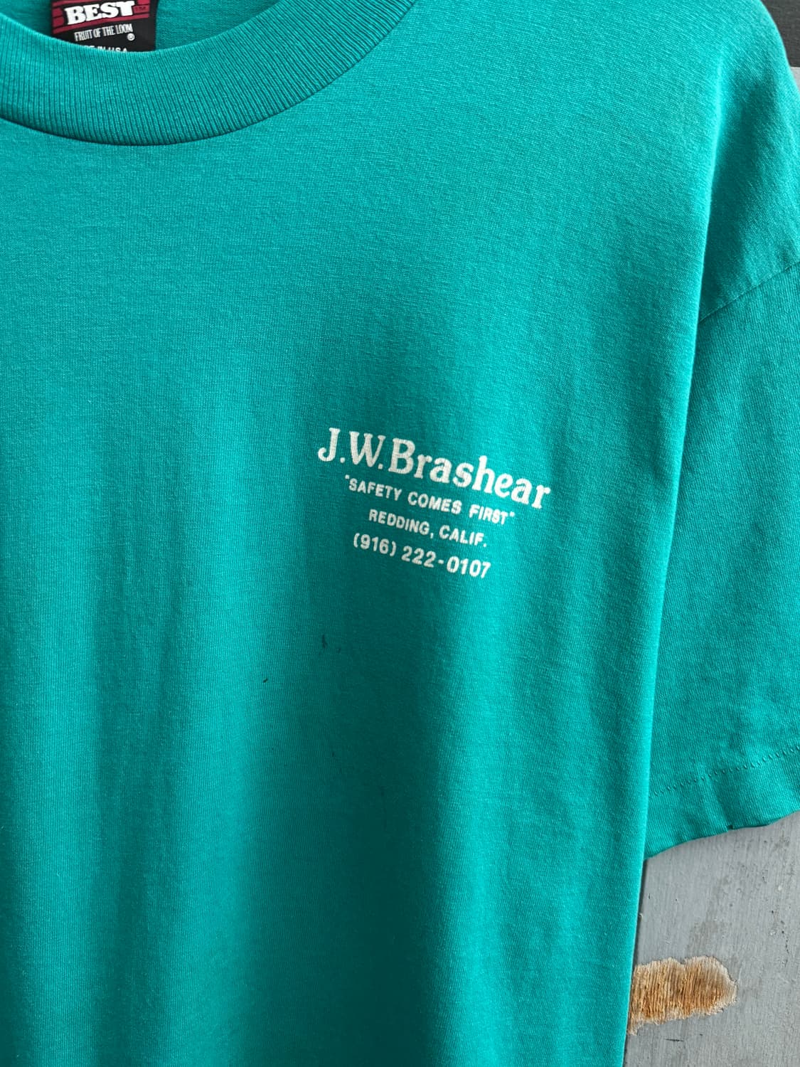 [L]90's USA 빈티지 JW Brashear 프린팅 티셔츠 상품이미지4