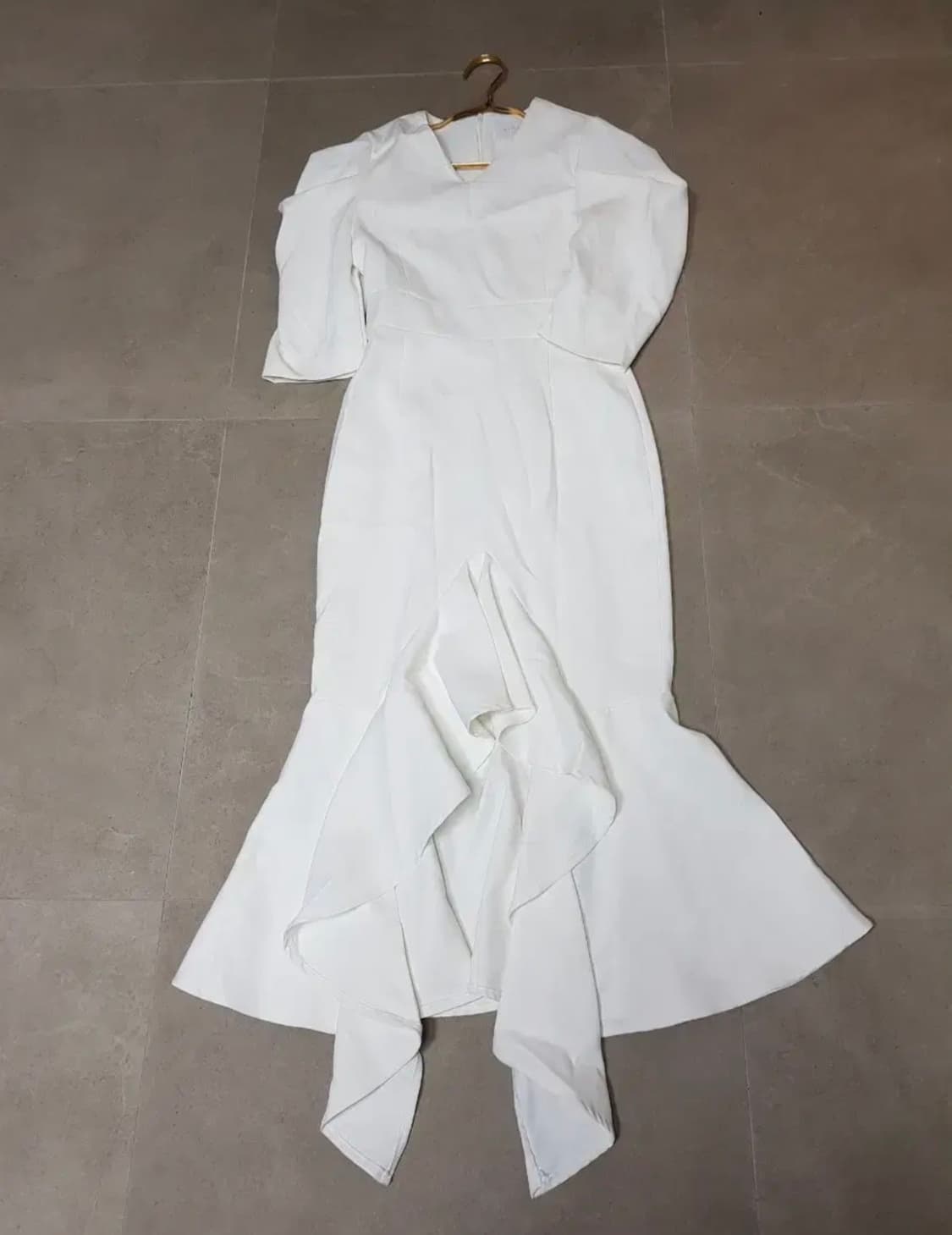 딘트 화이트 셔링 원피스. 이브닝. 셀프웨딩.55 상품이미지1