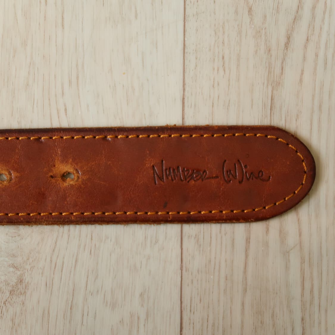 빈티지 넘버 나인 레더 벨트 상품이미지4