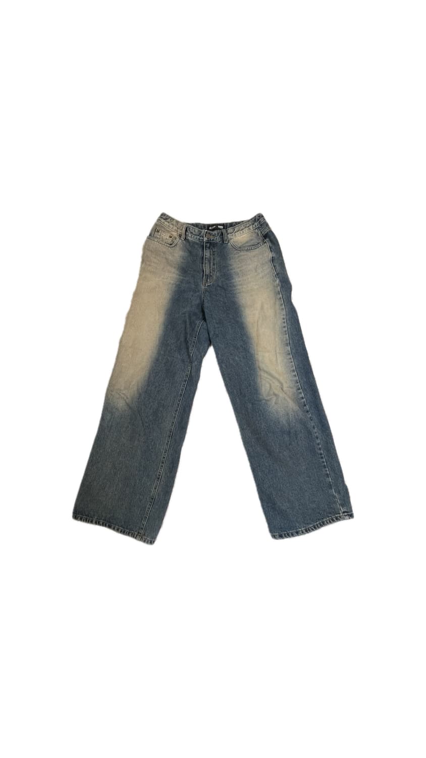 밀리언코르 9581 유니섹스 딥 워시드 와이드 데님 빈티지 블루 상품이미지1