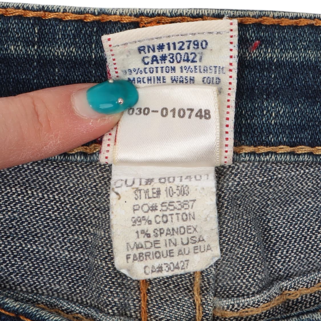 트루릴리젼 y2k 조이 워시드 부츠컷 데님팬츠 상품이미지10