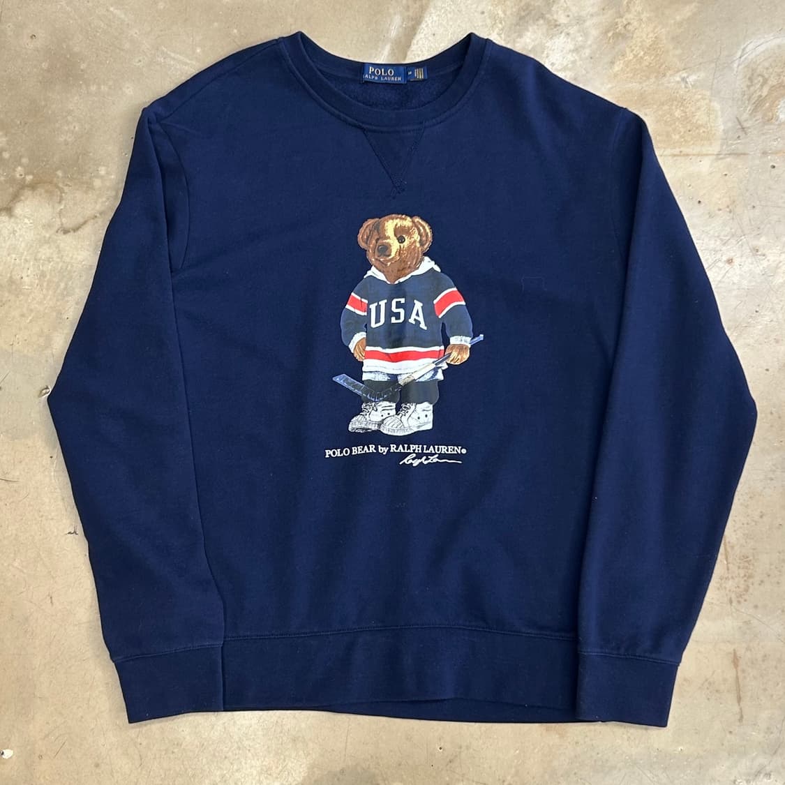 M 폴로랄프로렌 폴로베어 네이비 맨투맨 상품이미지2