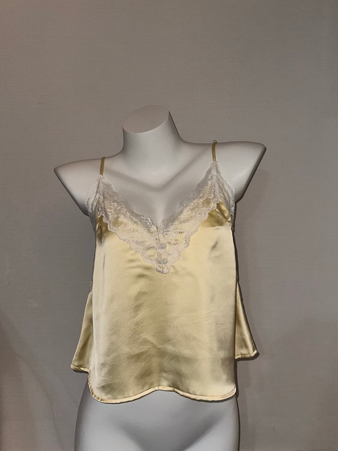 크림레몬 빈티지 레이스 페어리코어 새틴 슬리브리스 상품이미지4