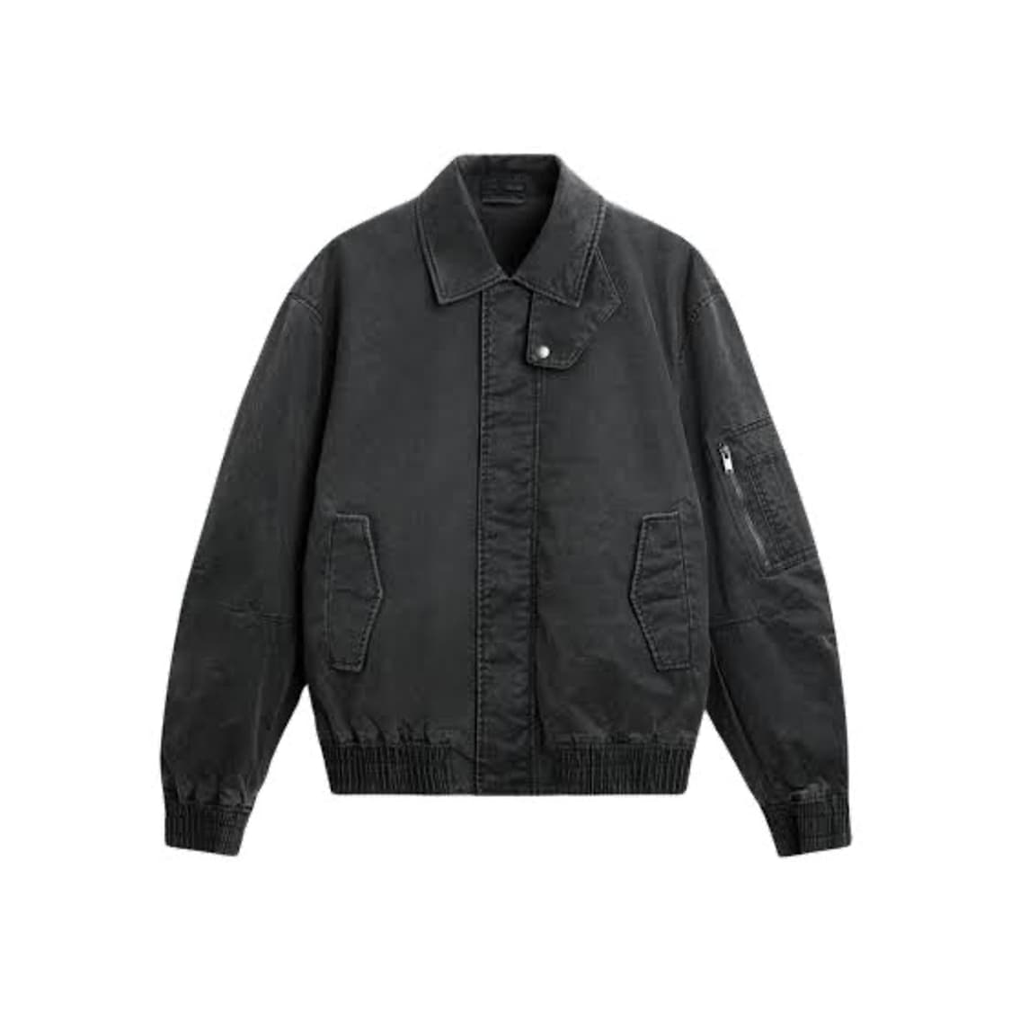 ZARA Waxed Effect Washed Jacket Grey 상품이미지3