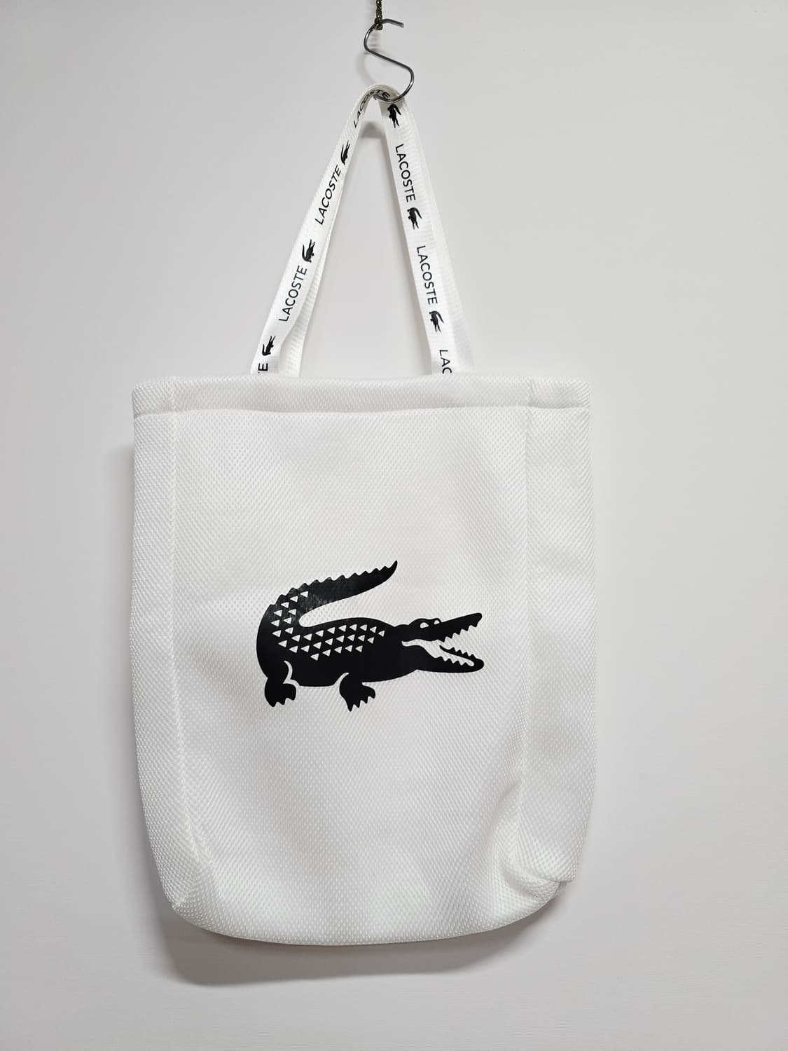 라코스테 흰색 매쉬백 쇼퍼백 토트백 상품이미지4