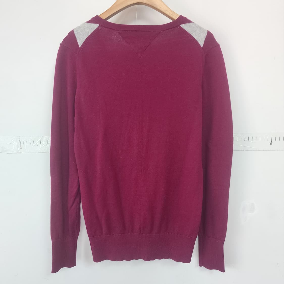 타미힐피거 아가일 니트 버건디 핑크 상품이미지7