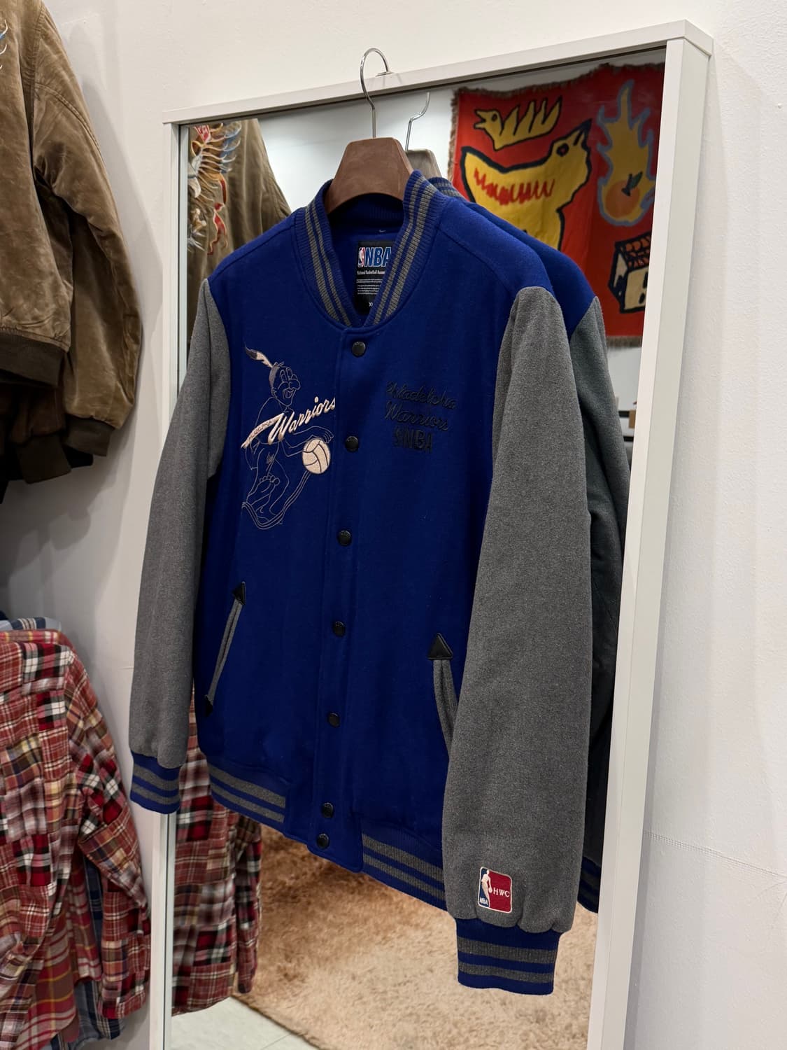 NBA 필라델피아 워리어스 스타디움 울 바시티 자켓 상품이미지1