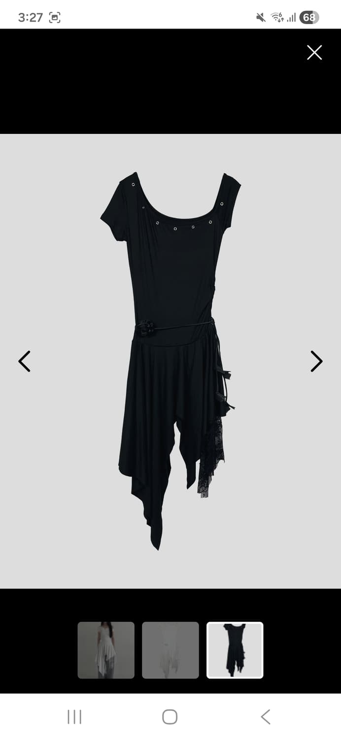 unbalance lace hool drees 상품이미지1