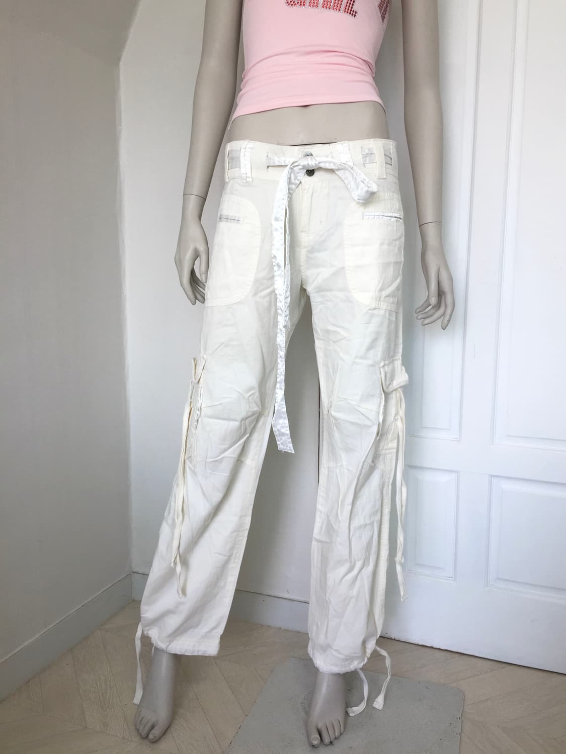 Vintage Cream Cargo Long Pants 상품이미지1