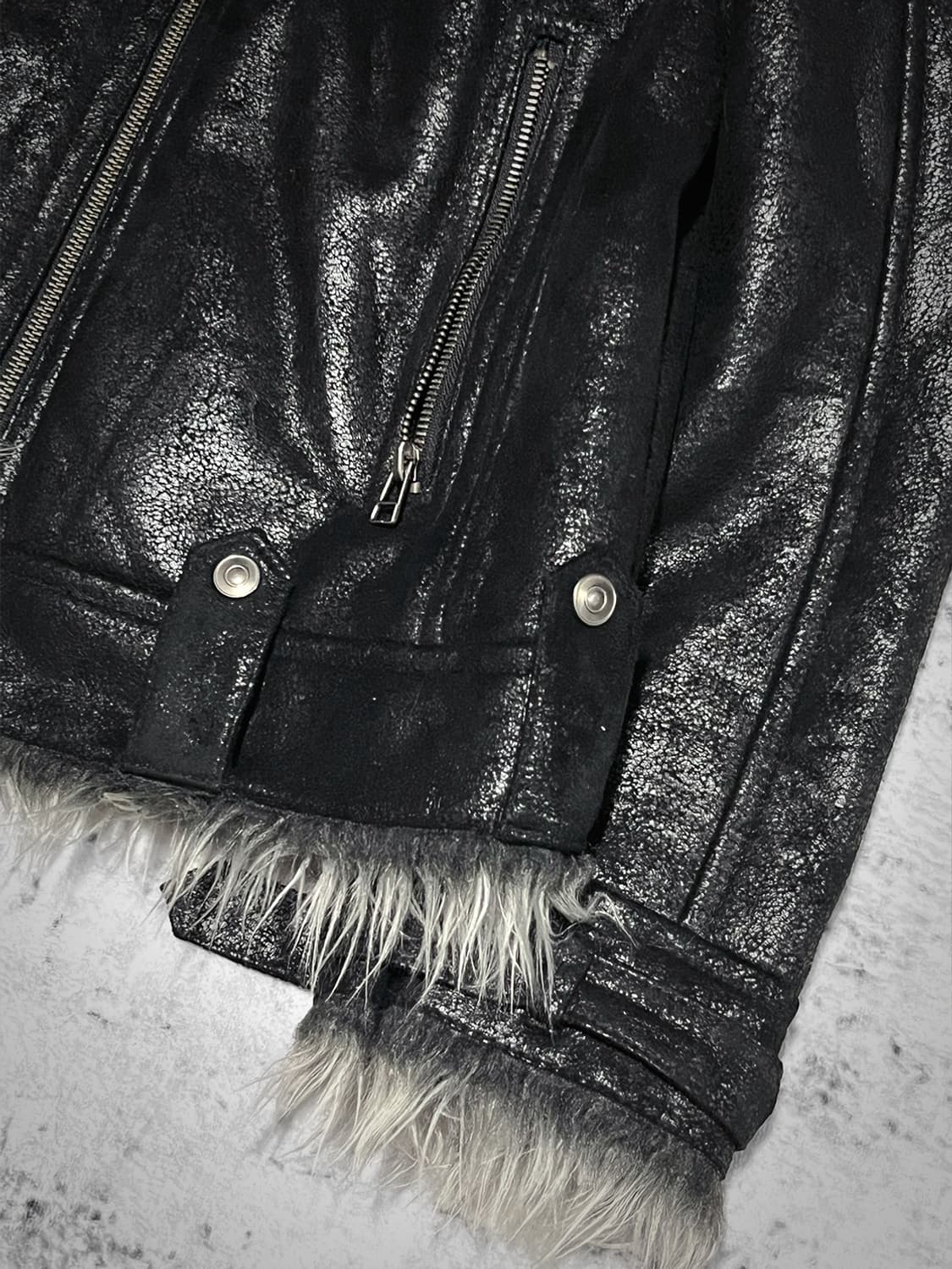 (semantic design) 00s fur leather jacket 상품이미지5