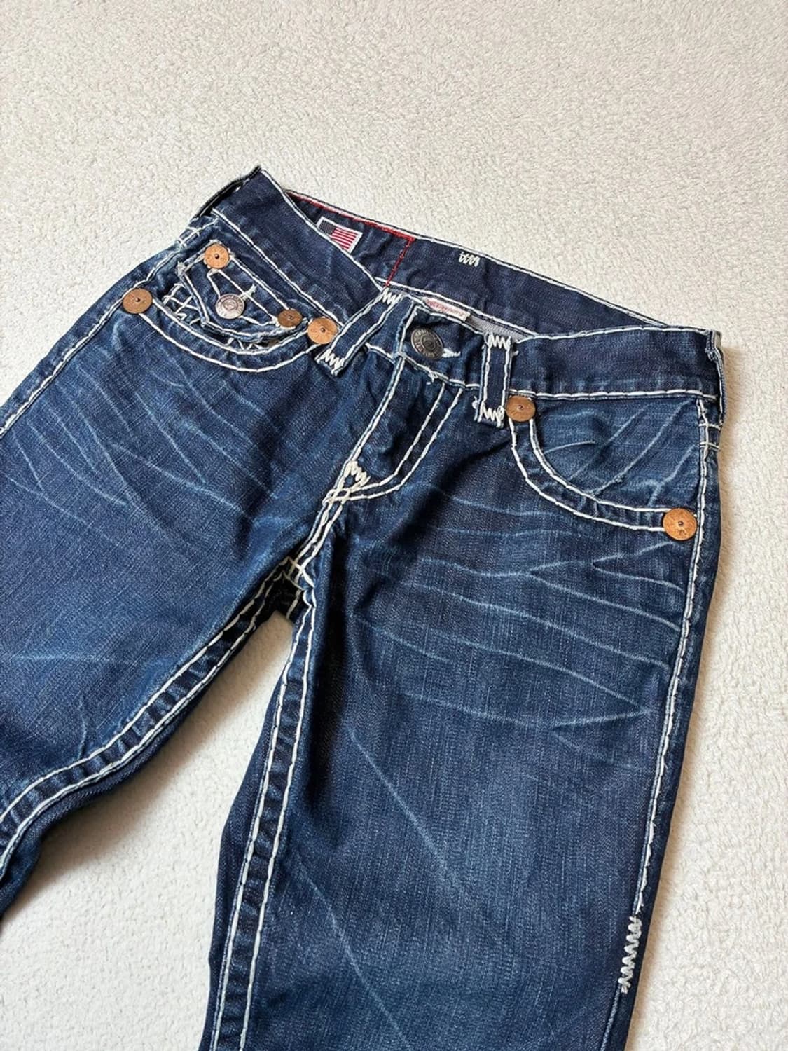 트루릴리젼 00s USA 로우 라이즈 부츠컷 데님 팬츠 PN7679 상품이미지2
