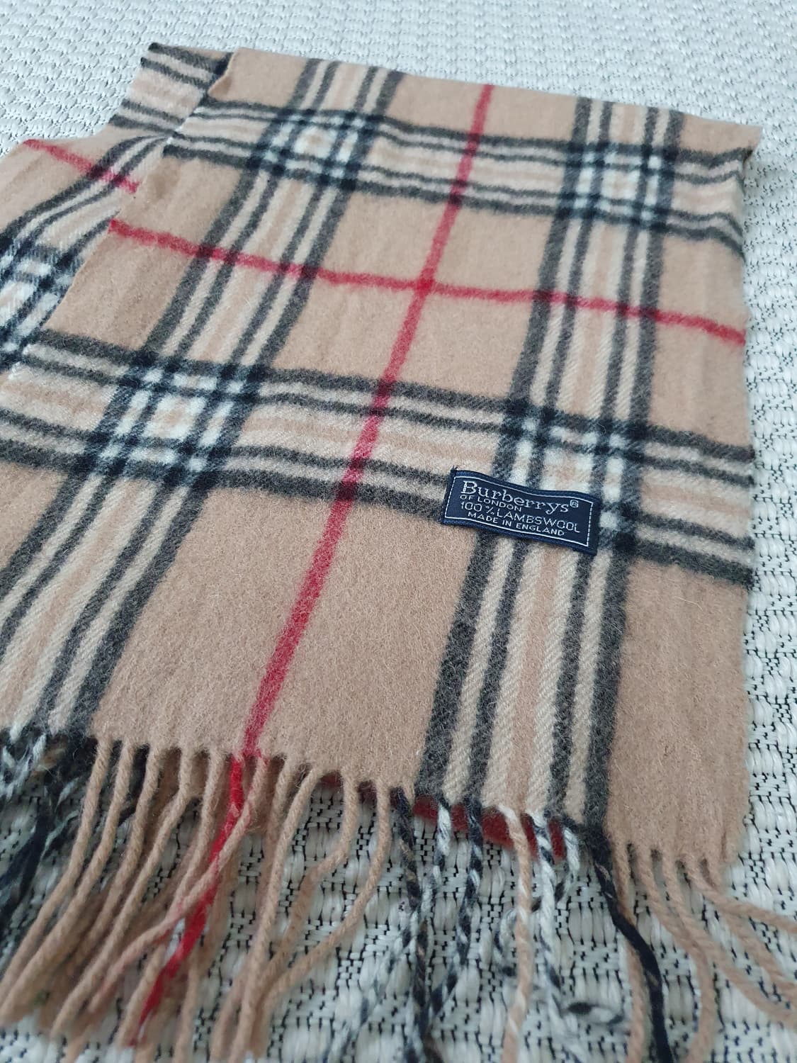 1980 버버리 울 머플러 상품이미지3