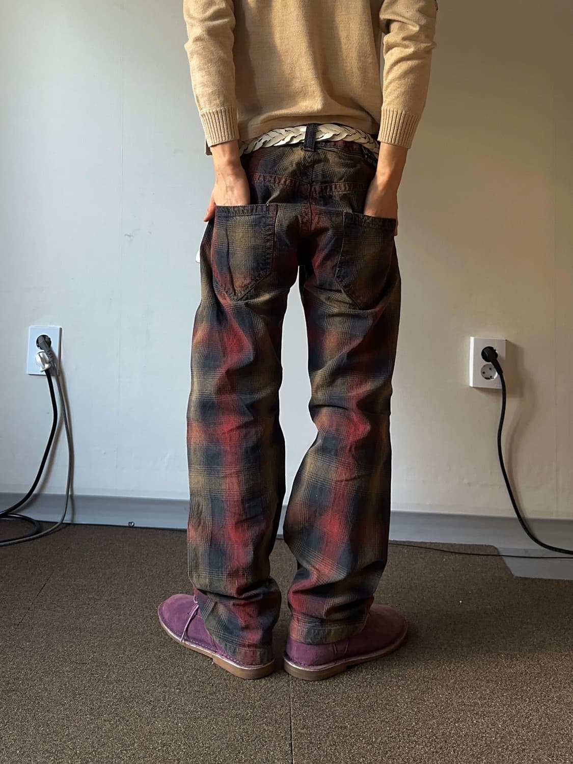 Guess Luxury Jeans 옴브레 체크 트라우저 상품이미지6