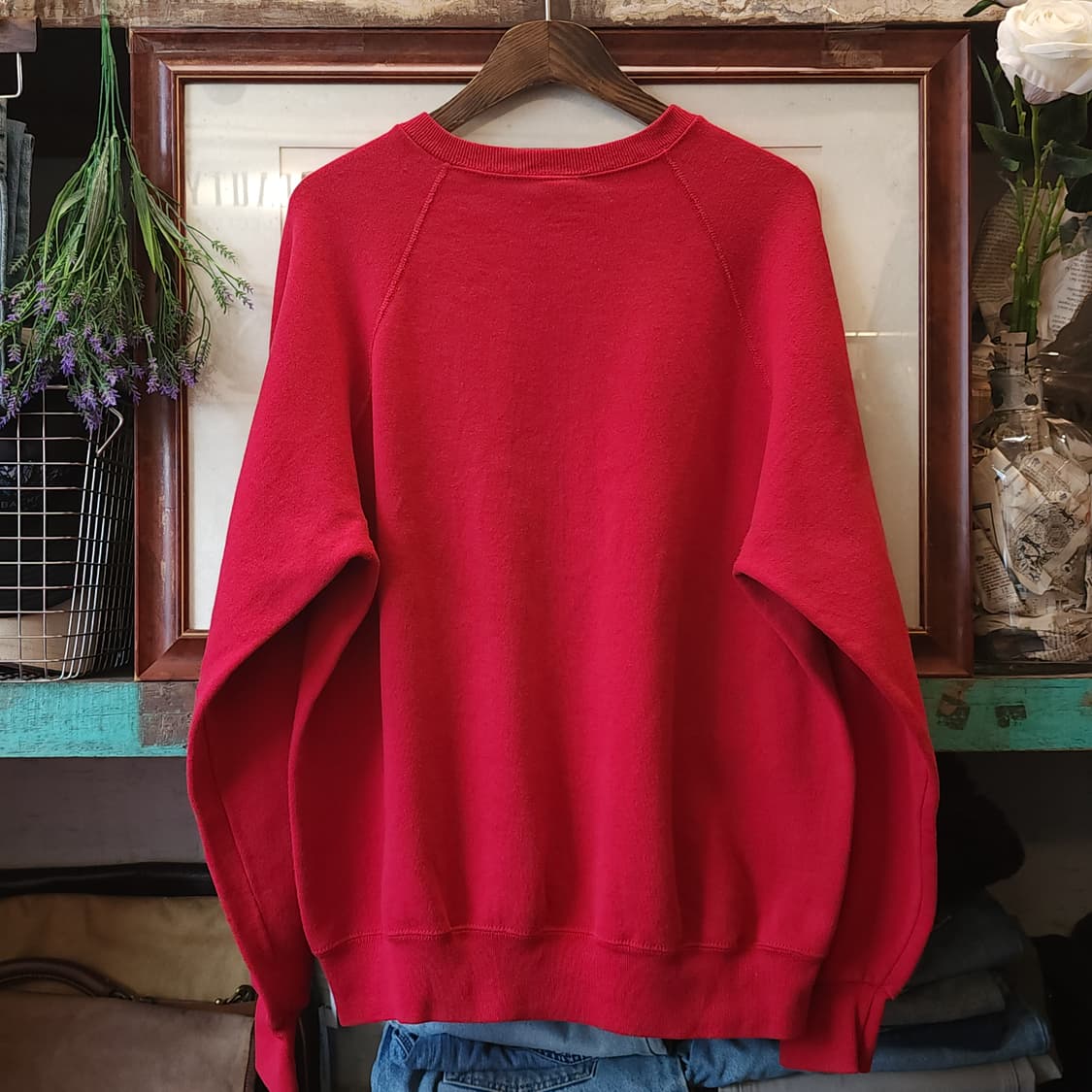 90s Lee 빈티지 스웻셔츠 플레인 스웻셔츠 파스텔 블루 페이딩 xl 상품이미지2