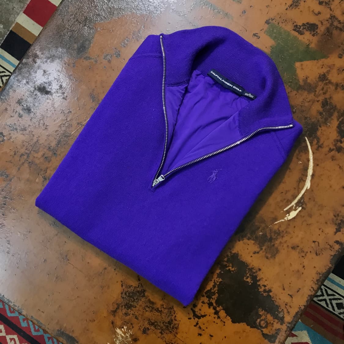 폴로랄프로렌 골프 퍼플 니트 반집업 풀오버 여성 44 55 사이즈 상품이미지1
