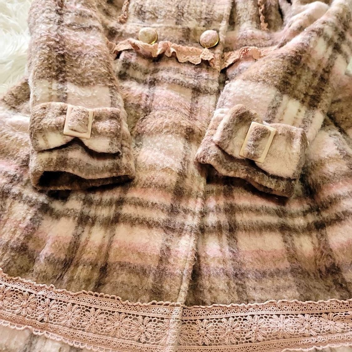 리즈리사 lizlisa 대장 딸초체크 패딩 히메갸루 라떼갸루 상품이미지4